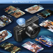 XLURC W08B-1-5K 5K Digital Camera for Photography with Wifi, 75MP, Black