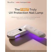 MelodySusie UV LED Nail Lamp Plus20F, Cordless Rechargeable with Advanced UV Protection, 240 Rotatable Panel, Smart Auto Sensor, Dual Timer Settings, White