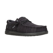 Heydude Men's Wally Stretch Sox Slip-On Casual Loafers, Breathable Mesh, Black, Size 13 Medium, 41898-060