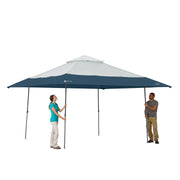 Ozark Trail 30822 Instant Lighted Canopy for Camping, 14-ft x 14-ft, Grey & Blue
