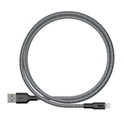Onn. WIABLK100140707 Braided Sync-and-Charge Cable, 10'