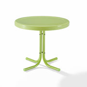 Crosley Furniture Griffith Retro Metal Outdoor Side Table, Weather Resistant, Turquoise, 22 in