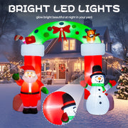 Beirui Belita Amy 8.2ft Christmas Inflatable Outdoor Decoration, Santa Claus and Snowman Arch with Built-in LED Lights, Waterproof Fabric