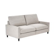 Mainstays 77 in Square Arm Sofa, Light Gray, Polyester Upholstery, Pocket Coil Seating, Foam Back Cushion, MS2631468562BR1