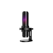 Onn MTK-05 USB Tri-Pattern Gaming Microphone with Volume and Mute Controls, 3.5mm Headphone Jack, Black