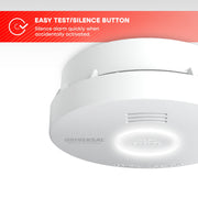 Universal Security Instruments 2 IN 1 Smoke and Fire Alarm with 10-Year Sealed Battery, Photoelectric Sensor, White, Round