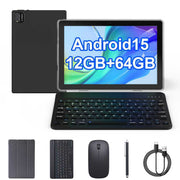 IWEGGO CP20 Android 14 Tablet 10 inch, 8GB RAM+64GB ROM+1TB Expend Tableta, 1.8Ghz Quad-core Processor, Black