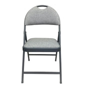Cosco Trusted Solutions Commercial Fabric XL Folding Chair, Grey, 4-Pack