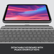 Logitech 920011433 Combo Touch Detachable 10th Gen iPad Keyboard Case Oxford Gray