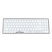 Seal Shield Clean Wipe Medical Grade Chiclet Bluetooth Wireless Keyboard, 99-Key English French Layout, Black Base White Keys, SSKSV099BT