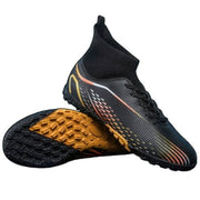 GlowHorizon Mens High-Grip Turf Soccer Shoes with Ankle Support, Lightweight Breathable Agility Cleats for Training & Outdoor Play, Non-Slip Durable Rubber Outsole Football Sneakers