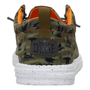Hey Dude Wally Funk Duck Print Mens Slip-On Loafers, Dark Olive Multi, Lightweight, Ethylene Vinyl Acetate Sole, 44337