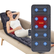 Comfier Full Body Massage Mat with Heat Therapy, 10 Vibration Motors, Plush Fabric, Black, KH-018C