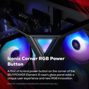 iBUYPOWER A367IB4080BC Element Gaming PC Ryzen 5 8400F 4.2GHz AMD Radeon RX 9060 XT 8GB 16GB RAM 1TB SSD Win 11 Home Black
