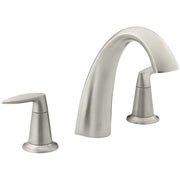 KOHLER T45115-4-BN Alteo Vibrant Brushed Nickel 2-Handle Commercial/Residential Deck Mount Roman Bathtub Faucet