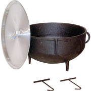 King Kooker Pre-Seasoned 5-Gallon Cast Iron Jambalaya Pot with Feet and Lifting Hooks