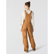 Carhartt Women's Washed Duck Insulated Bib Overall, Brown, Large, 104049