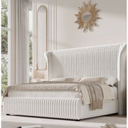 Hiphuta Queen Size Corduroy Upholstered Bed Frame, 55
