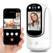 GPED Baby Monitor with Two Way Video Call, 1080P HD Wifi Home Security Camera W/ 2.8-In Screen for Baby/Pet Monitor