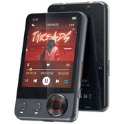 Oilsky 128GB Portable Music Player with Bluetooth 5.3, 2.4-Inch Full Touch Screen, Built-In Speaker, Micro SD Card Slot, FM Radio, Voice Recording, Black X58