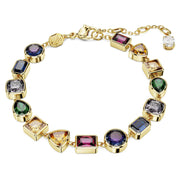 Swarovski Stilla Bracelet with Multicolor Crystals, Gold-Tone Plated, Adjustable 6.38-7.88 in, 5662925