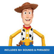 Mattel Disney Pixar Toy Story 5 Running Woody 12 Inch Action Figure with 50 Plus Movie Phrases and Sounds