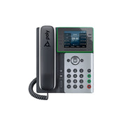 HP Poly Edge E320 IP Phone, Corded and Cordless, Bluetooth and NFC, 3.5-Inch Color LCD, 32 Lines, Desktop and Wall Mountable, White and Midnight Blue, PoE Enabled, 82M88AA