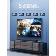 MEREDO D40AH-7 180W Separable Sound Bar with Subwoofer 2.1CH Bluetooth 5.0 - Black