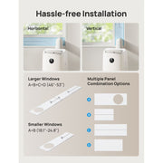 DREO Portable Air Conditioner, 8000 BTU ASHRAE, Drainage-Free Cooling, 45dB Quiet Operation, Smart Voice and App Control, 24H Timer, Fan and Dehumidifier, Covers Up to 150 sq ft, White, DR-HAC0