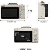 Yintiny 4K Digital Camera, 16X Optical Zoom, Anti-Shake, 3 in 180 Flip LCD Screen, 21MP CMOS Sensor, Built-In Filters, 32GB SD Card, White, 20251206