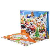 Mattel Hot Wheels 2025 Advent Calendar, 10 Toy Vehicles 1:64 Scale, 14 Winter-Themed Accessories, 10 Ornament Clips, Multicolor, 34 Pieces
