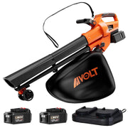 AIVOLT 3-in-1 Cordless Leaf Blower and Vacuum Mulcher, 40V 600CFM Turbo, 40L Bag
