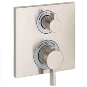 Hansgrohe 15714821 Ecostat Square Modern 2-Handle 6-inch Wide, Brushed Nickel