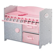 Olivia's Little World TD-12390A Polka Dots Princess Kids Baby Doll Crib for 18