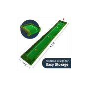 Abcotech Putting Mat Indoor Golf Putting Green Mini Golf Set with 3 Bonus Balls Style: Putting Mat with Fringe