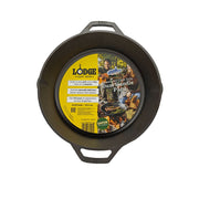 Lodge Cast Iron Savor the Outdoors Seasoned Dual Handle Pan, 13.25 in, Gray, L12SKLSTO
