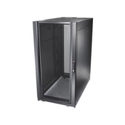 APC NetShelter SX 24U Floor Standing Rack Cabinet, Black Steel, 3000 lb Load Capacity, AR3104