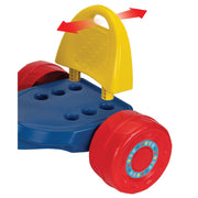 Jakks Pacific Inc Fly Wheels Tricycle with Oversized 15-Inch Front Wheel and LED Lights, 3-Position Adjustable Seat, Low-Riding Design, Durable Plastic Frame, Character Graphics, Bluey and Paw Patrol Designs