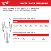 Milwaukee Electric FREEFLEX Tech Work Utility Pants, Brown, 32 in x 32 in, Nylon/Spandex Blend, Wind and Water Resistant, Stretch Waistband, M651N-3232