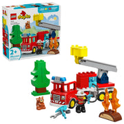 LEGO DUPLO Town Fire Truck Building Toy with Hose, Firefighter Figure, 28 Pieces, Multicolor, Ages 2+, 6585507