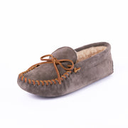 Minnetonka Men's Pile Lined Softsole Moccasin Slippers, Grey, Size 13, 2839410