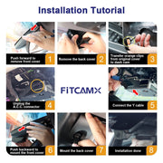 FITCAMX Dash Cam, 4K Front and 1080P Rear, OEM Integrated Design, WiFi, 128GB Card, Compatible with 2025-2026 Toyota Camry