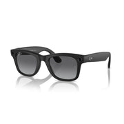Ray-Ban Meta Wayfarer Smart Glasses with 12 MP Ultra-Wide Camera, Polarized Gradient Graphite Lenses, Open-Ear Audio, Bluetooth, Matte Black, RW4006