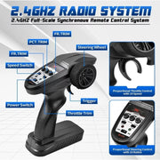 Hosim Brushless RC Cars 1:10 Remote Control Car,RC Monster Truck 4WD High Speed 68+ KMH X-07 Blue