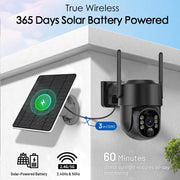 Picturesky Solar Security Cameras Wireless Outdoor, 5G&2.4GHz Cameras for Home Security, (2-Pack)