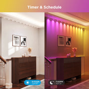 Govee 16.4ft RGBIC String Downlights, Color Changing LED with Music Sync and DIY Mode, Flexible Indoor Lighting