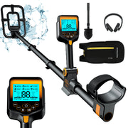 OKESAM GT1000 Metal Detector for Adults, Waterproof 10-Inch Search Coil, Adjustable Retractable Foldable Design, Backlit LCD Display, 20-Hour Runtime
