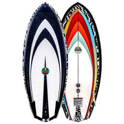 Hyperlite Shim 5.3 Wakesurf Board, DuraShell Construction, Fast Rocker, Vented Tail Channels, Machined EVA Traction Pad, 25350223