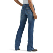 Wrangler Women's Willow Mid Rise Performance Waist Bootcut Ultimate Riding Jean, Blue Lovette, WRW60LE