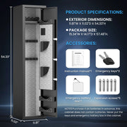 Omethey Digital Quick Access 4-5 Gun Safe, Fireproof & Waterproof
